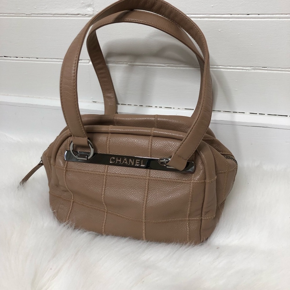CHANEL Chocolate Bar Caviar Leather Bag